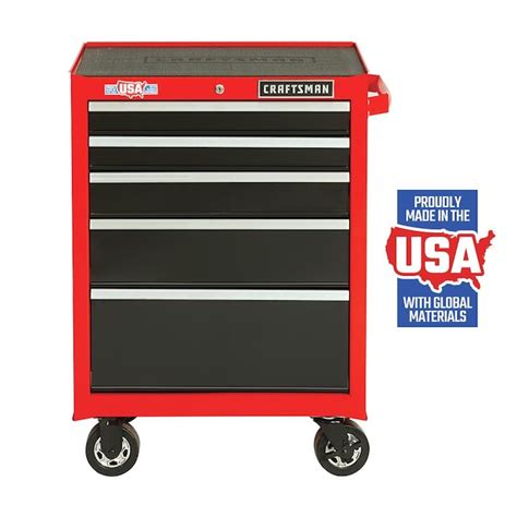 26.5 in 5 drawer steel rolling tool cabinet|5 drawer bottom tool chest.